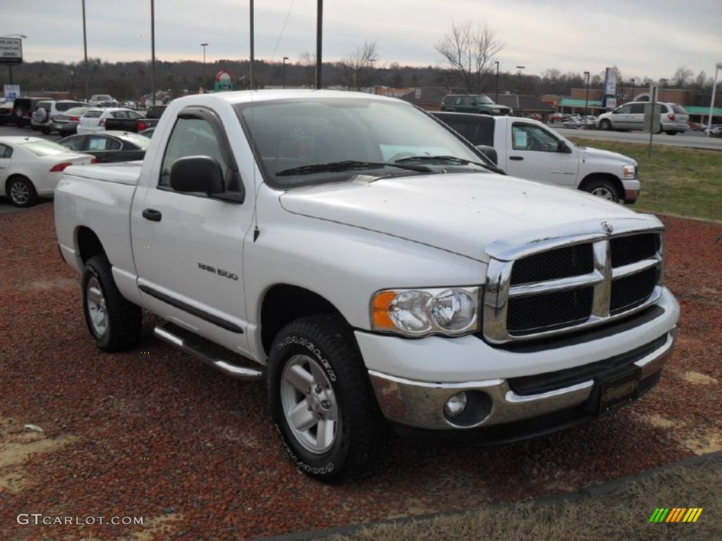 2003 Ram 1500 SLT Regular Cab 4x4 - Bright White / Dark Slate Gray photo #5