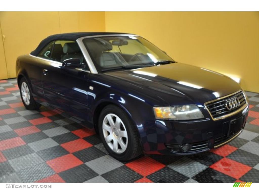 2004 A4 3.0 quattro Cabriolet - Moro Blue Pearl Effect / Platinum photo #2