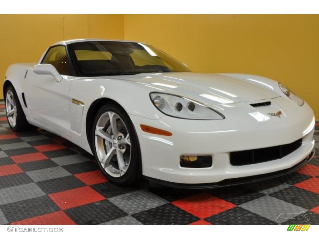 2010 Corvette Grand Sport Coupe - Arctic White / Red photo #1