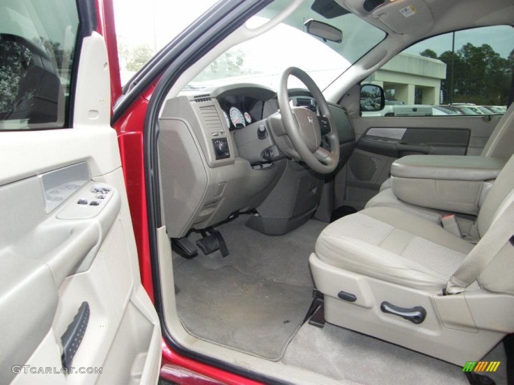 Khaki Interior 2008 Dodge Ram 1500 SLT Regular Cab Photo #41189554