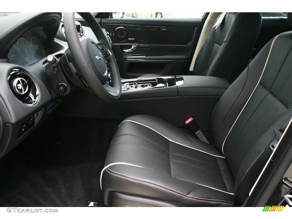 Jet Black/Ivory Interior 2011 Jaguar XJ XJL Supercharged Photo #41192122