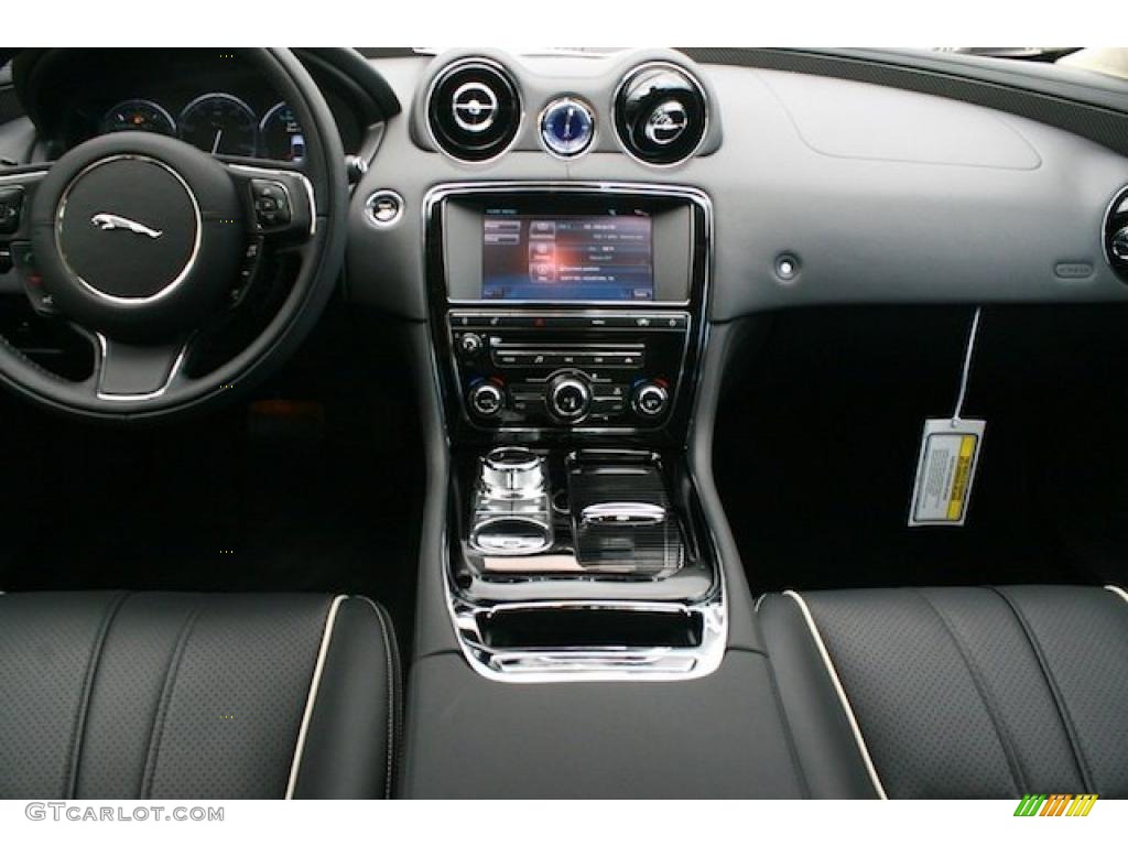 2011 Jaguar XJ XJL Supercharged Jet Black/Ivory Dashboard Photo #41192150