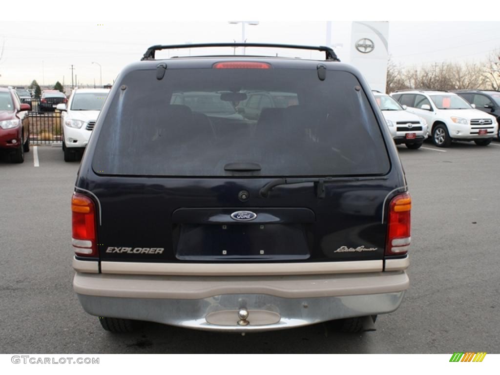 2000 Explorer Eddie Bauer 4x4 - Deep Wedgewood Blue Metallic / Medium Prairie Tan photo #3