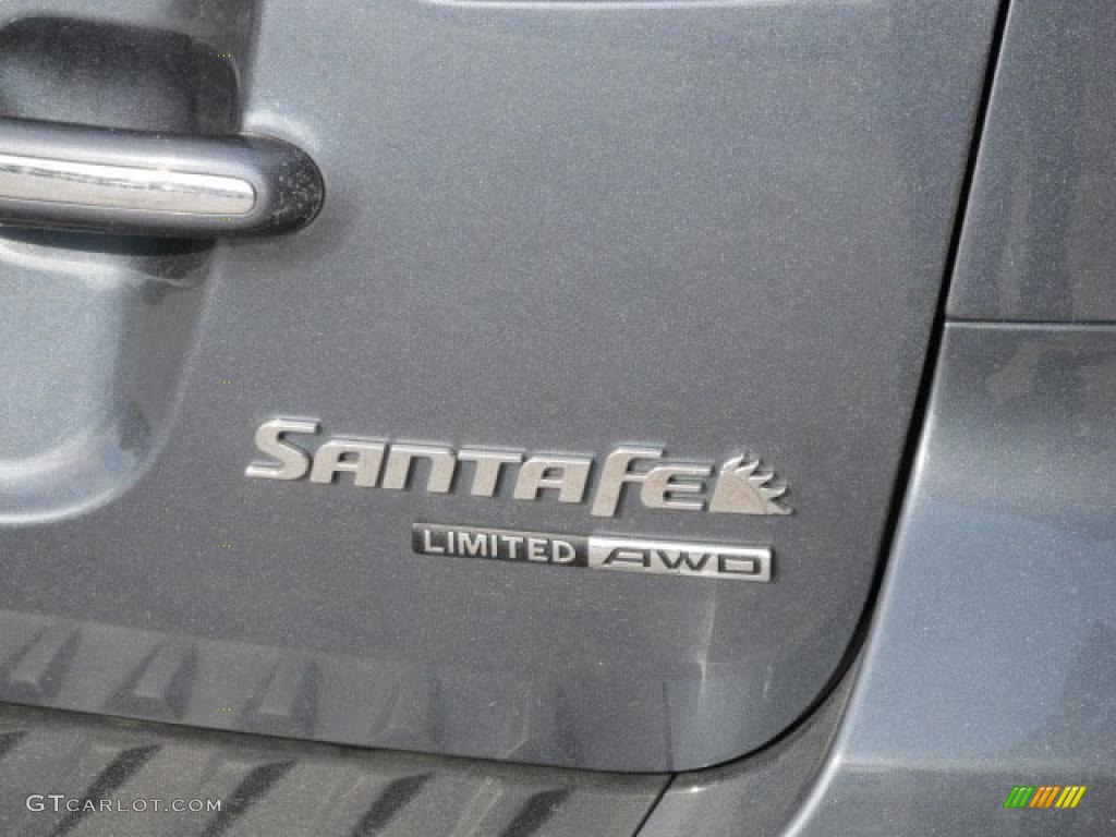 2007 Santa Fe Limited 4WD - Slate Blue / Gray photo #6