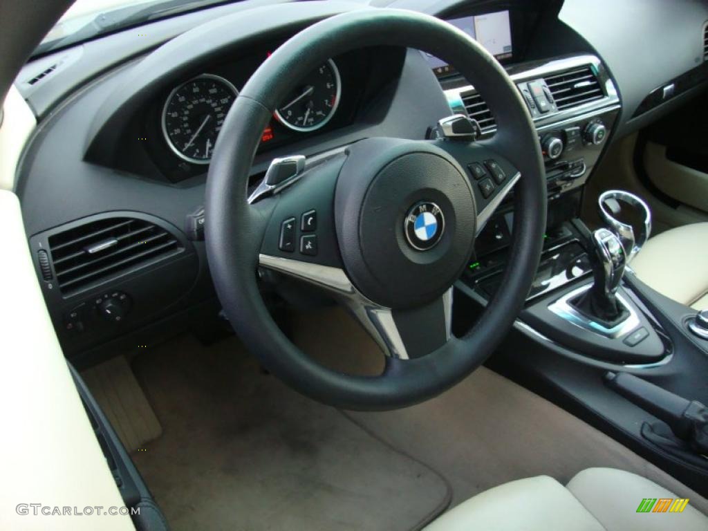Cream Beige Interior 2008 BMW 6 Series 650i Convertible Photo #41195370