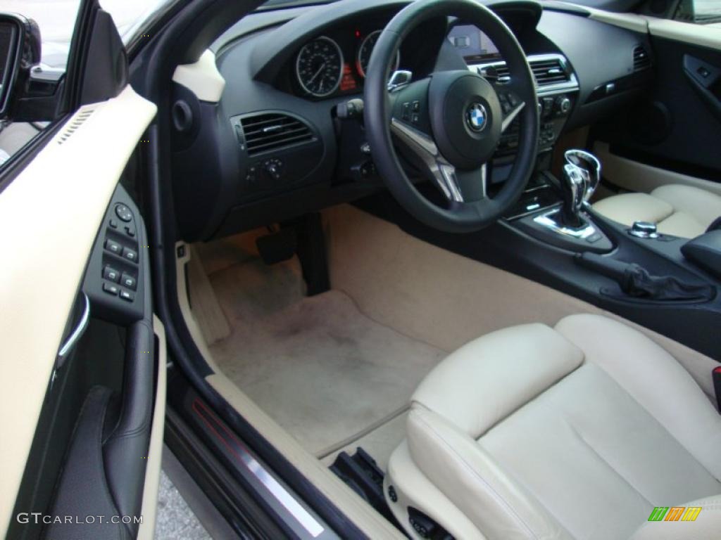 Cream Beige Interior 2008 BMW 6 Series 650i Convertible Photo #41195386
