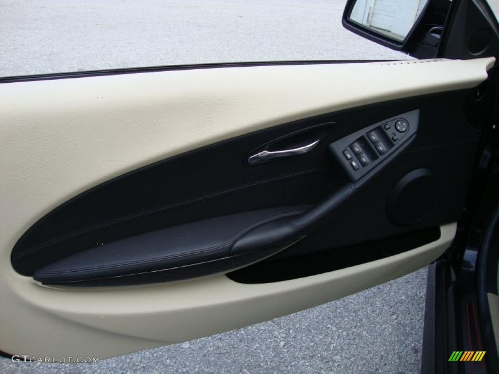 2008 BMW 6 Series 650i Convertible Cream Beige Door Panel Photo #41195402