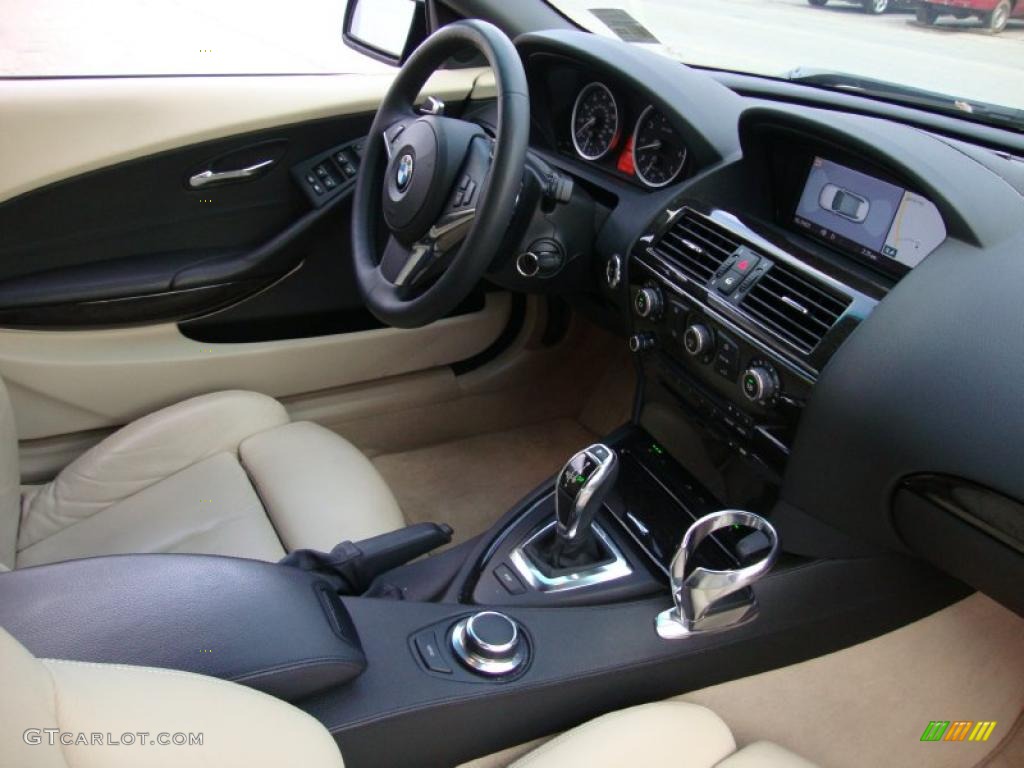 2008 BMW 6 Series 650i Convertible Cream Beige Dashboard Photo #41195490
