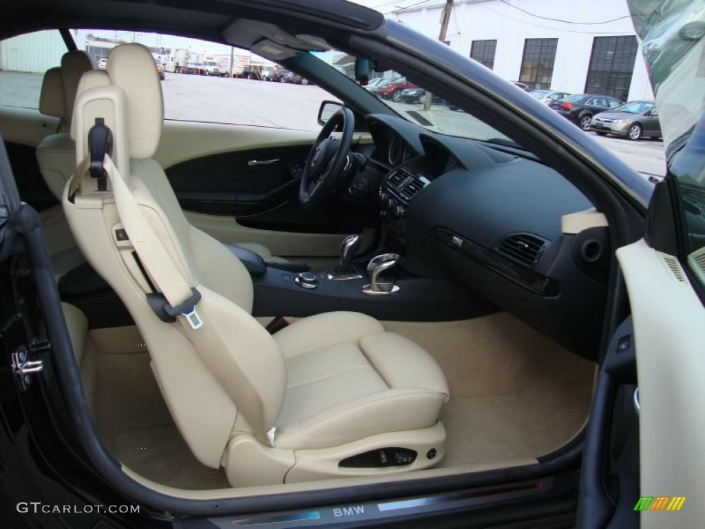 Cream Beige Interior 2008 BMW 6 Series 650i Convertible Photo #41195506