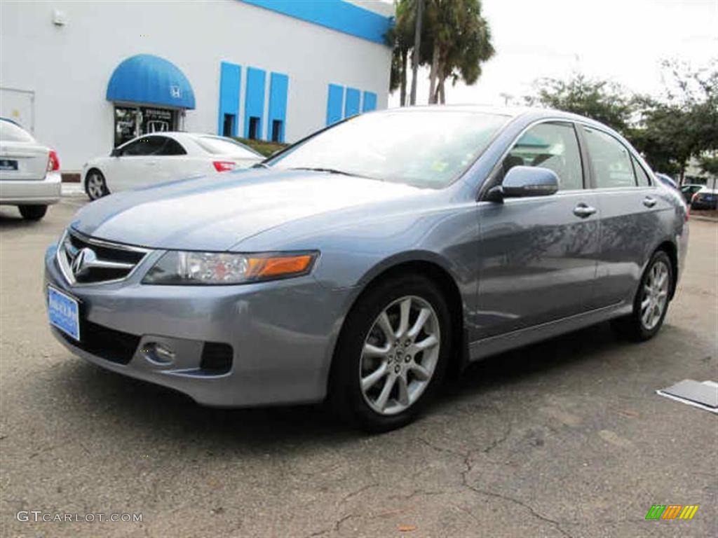 2008 TSX Sedan - Glacier Blue Metallic / Quartz Gray photo #6