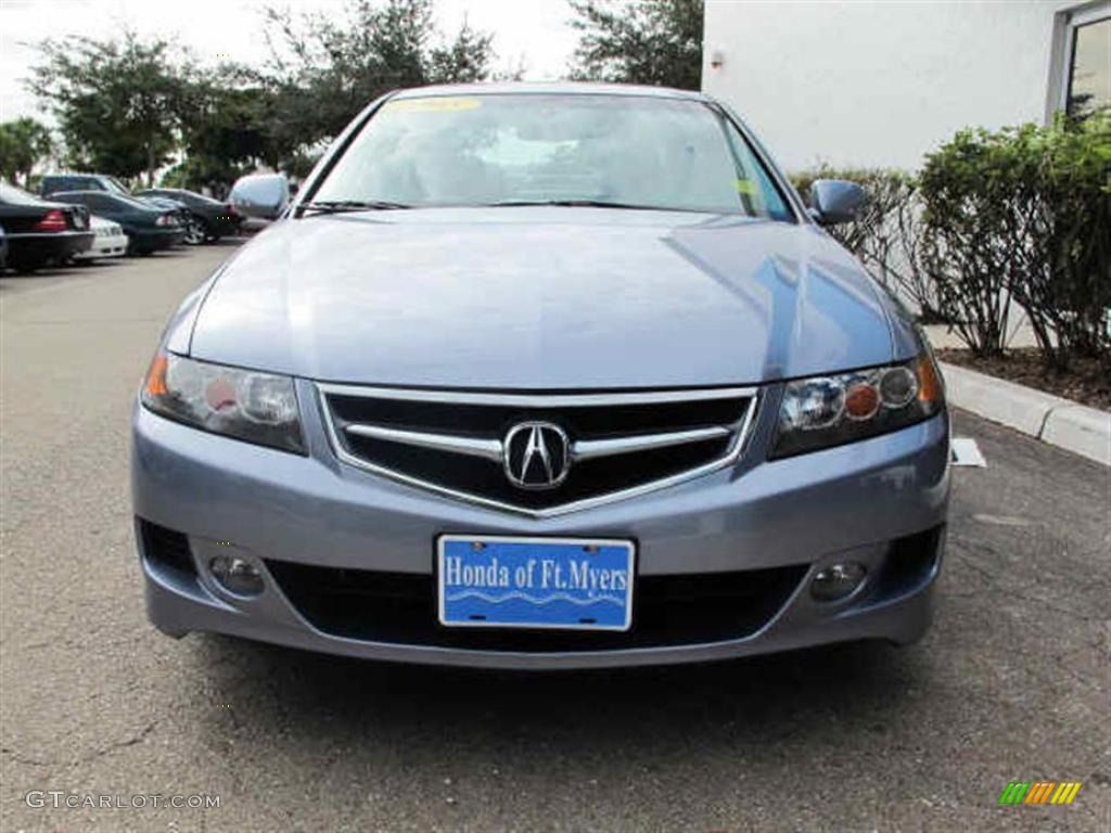 2008 TSX Sedan - Glacier Blue Metallic / Quartz Gray photo #7