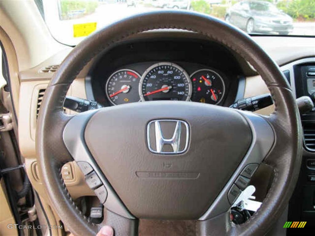 2006 Honda Pilot EX-L Saddle Steering Wheel Photo #41197226