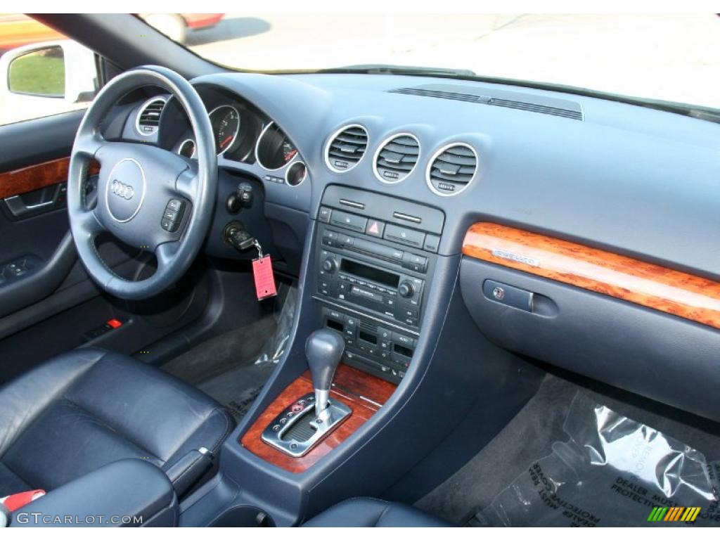 2005 Audi A4 3.0 quattro Cabriolet Ebony Dashboard Photo #41198306