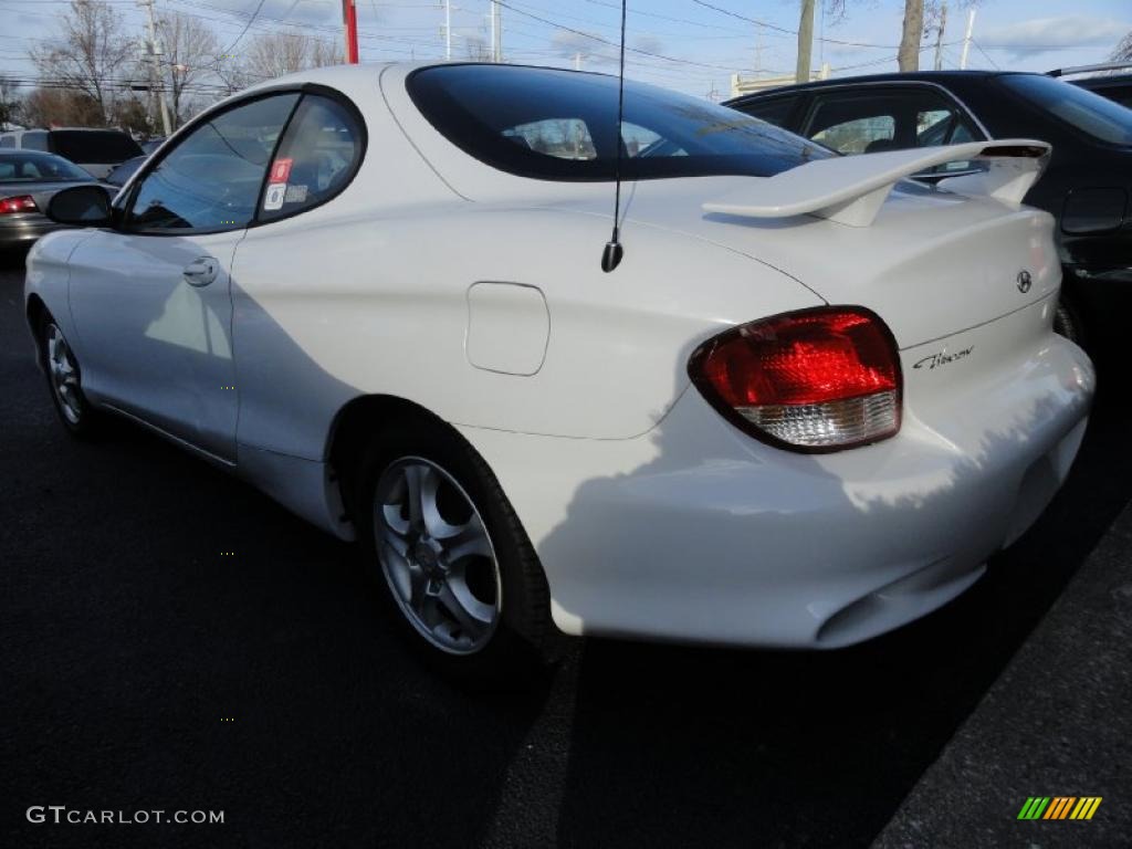 2001 Tiburon  - Nordic White / Black/Gray photo #3