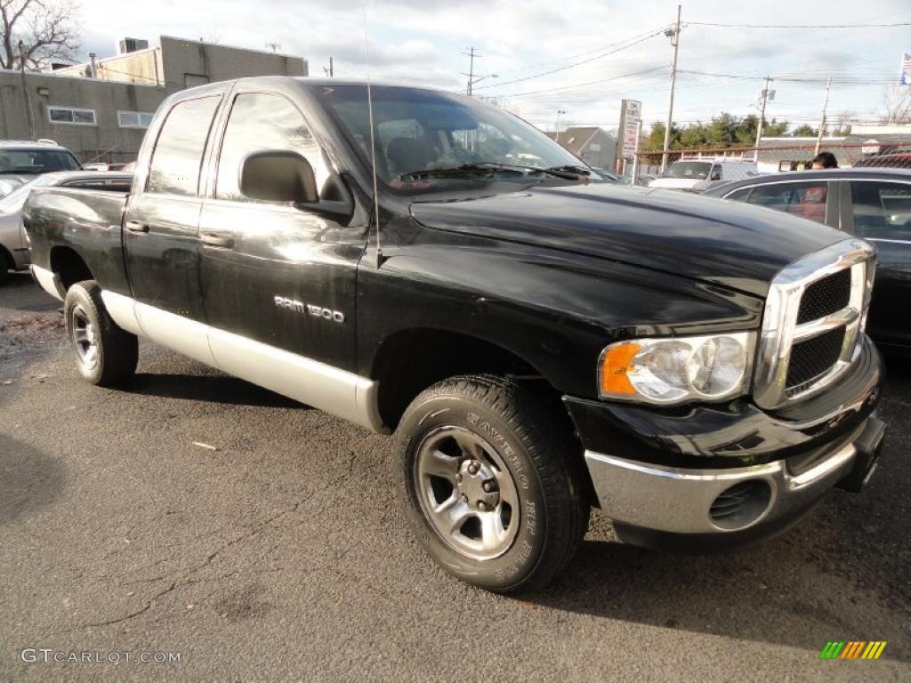 2005 Ram 1500 SLT Quad Cab 4x4 - Black / Dark Slate Gray photo #8