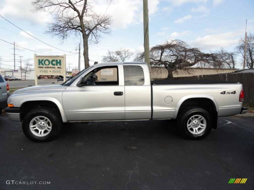 Bright Silver Metallic 2003 Dodge Dakota Sport Club Cab 4x4 Exterior Photo #41199202