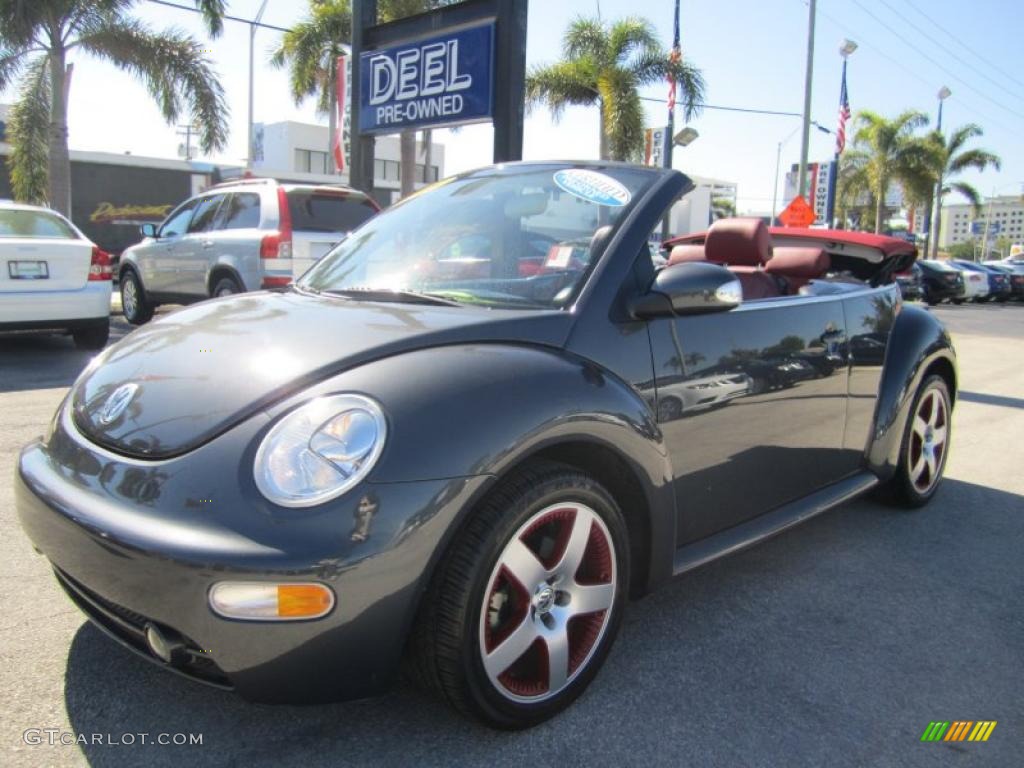2005 New Beetle Dark Flint Edition Convertible - Dark Flint Metallic / Bordeaux Red photo #1