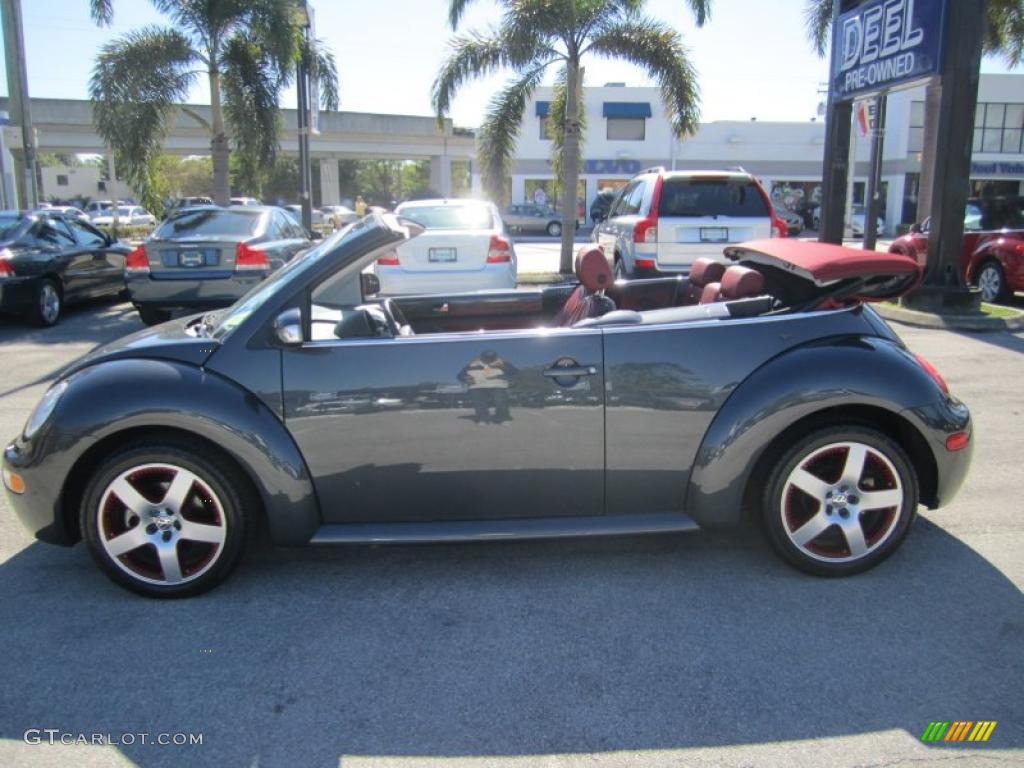 2005 New Beetle Dark Flint Edition Convertible - Dark Flint Metallic / Bordeaux Red photo #2