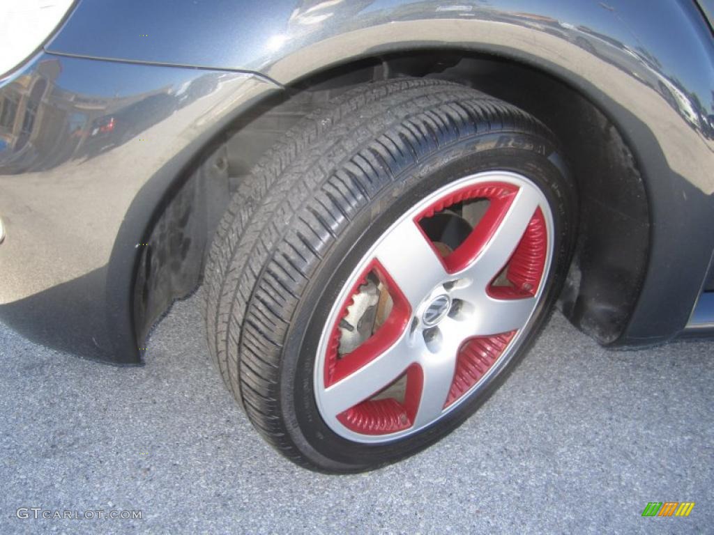 2005 New Beetle Dark Flint Edition Convertible - Dark Flint Metallic / Bordeaux Red photo #13