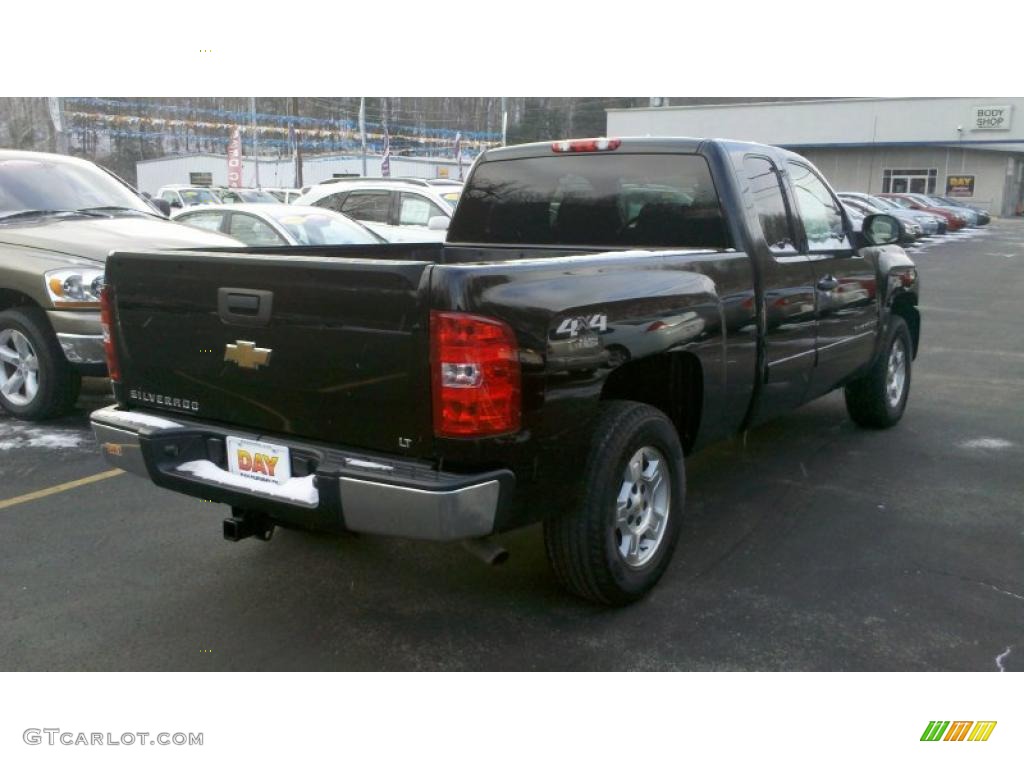 2007 Silverado 1500 LT Extended Cab 4x4 - Black / Ebony Black photo #3