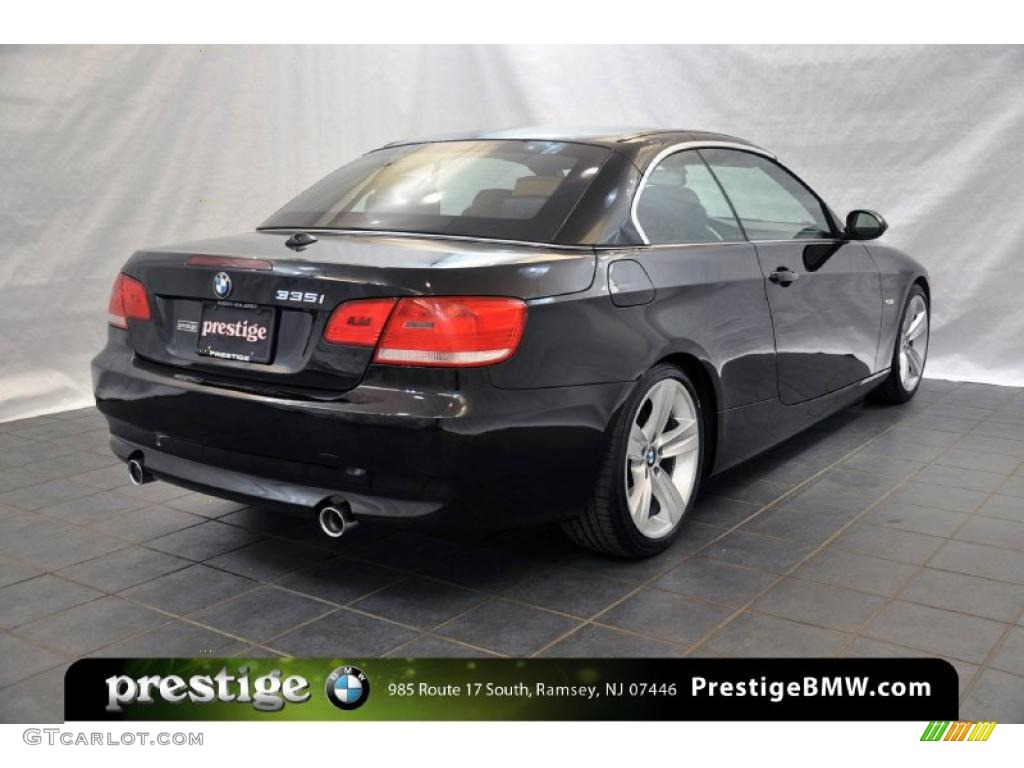 2008 3 Series 335i Convertible - Jet Black / Saddle Brown/Black photo #2
