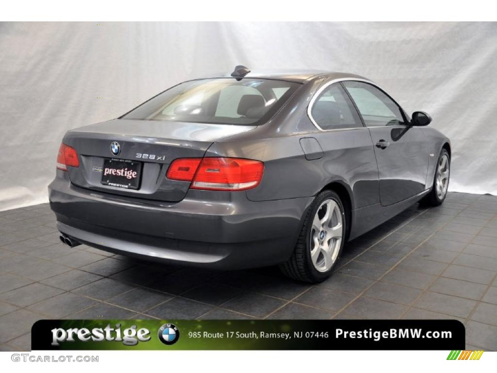2008 3 Series 328xi Coupe - Sparkling Graphite Metallic / Black photo #2