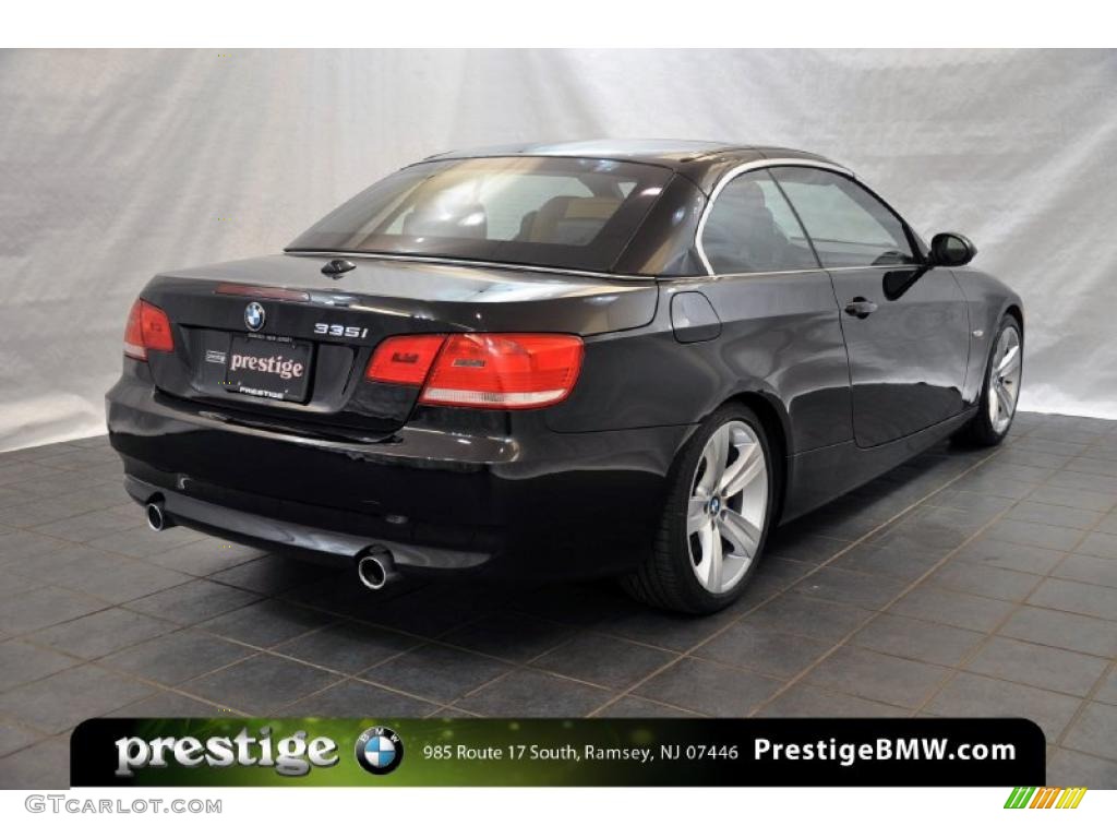 2008 3 Series 335i Convertible - Jet Black / Saddle Brown/Black photo #2