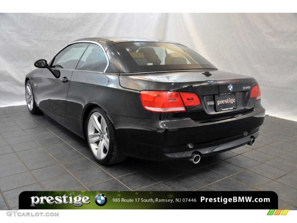 2008 3 Series 335i Convertible - Jet Black / Saddle Brown/Black photo #4