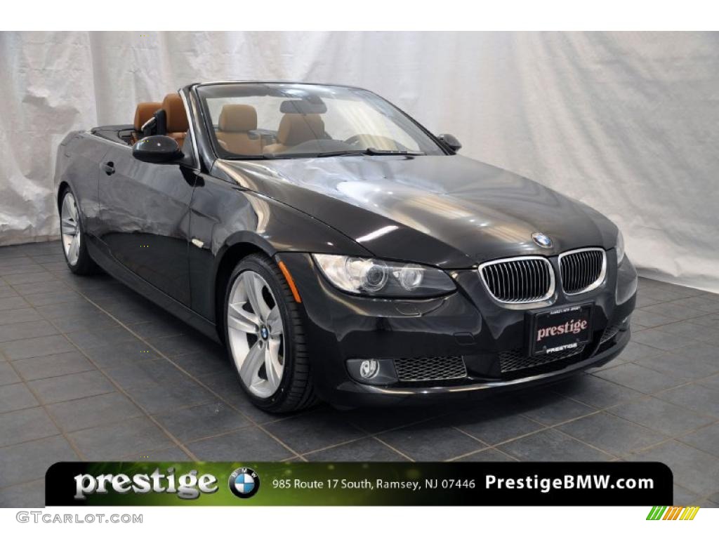 2008 3 Series 335i Convertible - Jet Black / Saddle Brown/Black photo #8