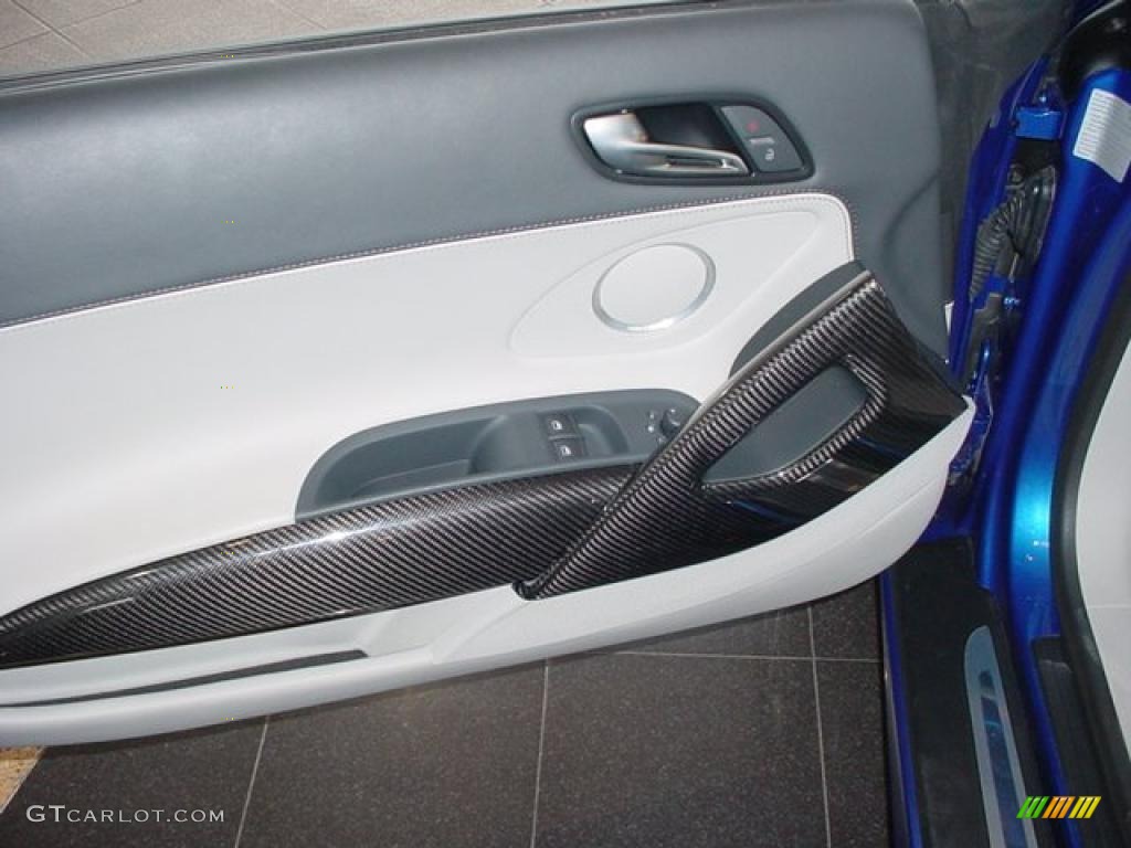 2009 Audi R8 4.2 FSI quattro Fine Nappa Limestone Grey Leather Door Panel Photo #41203646