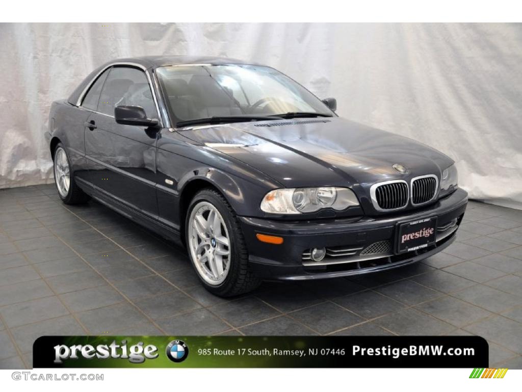 2001 3 Series 330i Convertible - Orient Blue Metallic / Grey photo #8