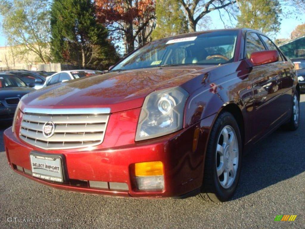 2003 CTS Sedan - Garnet Red / Light Neutral photo #1