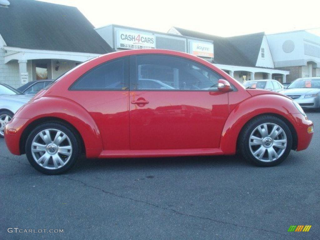 2003 New Beetle GLS 1.8T Coupe - Uni Red / Black/Red photo #7