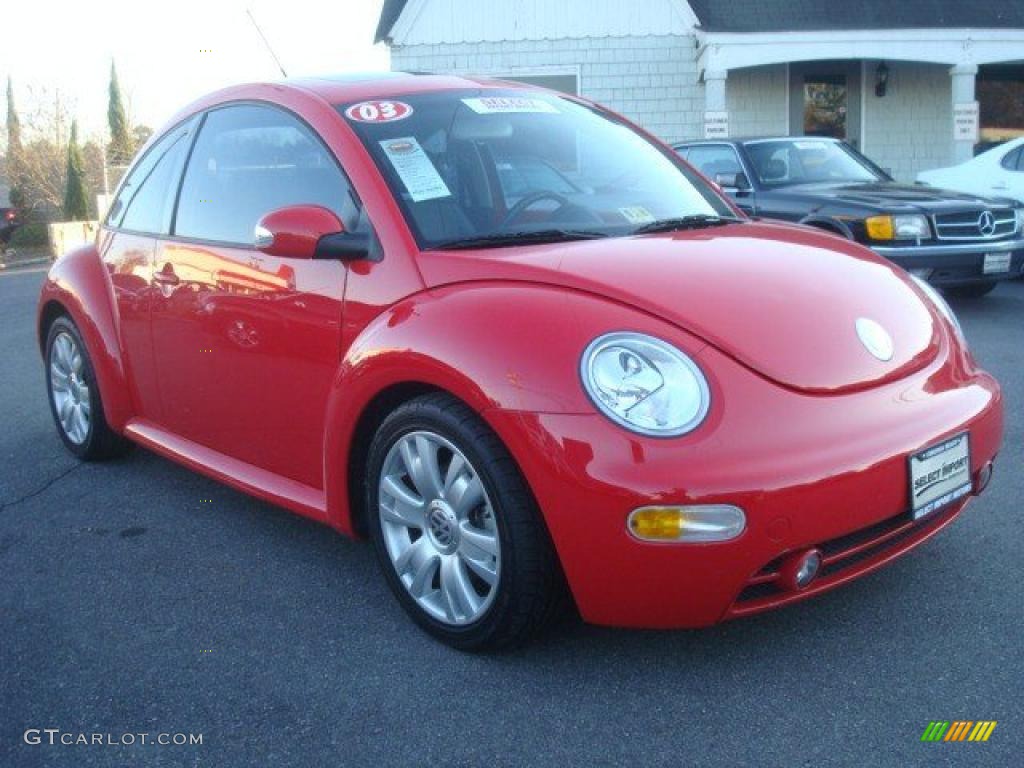2003 New Beetle GLS 1.8T Coupe - Uni Red / Black/Red photo #8