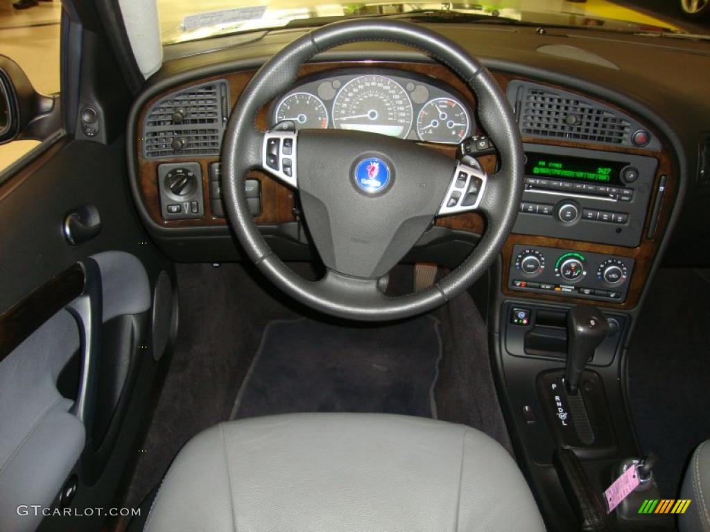 2006 Saab 9-5 2.3T SportCombi Wagon Parchment Steering Wheel Photo #41207570