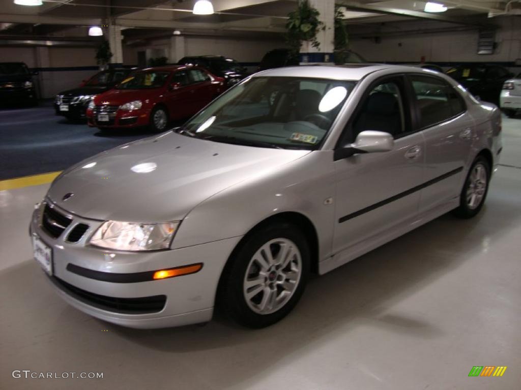 Silver Metallic 2007 Saab 9-3 2.0T Sport Sedan Exterior Photo #41208391