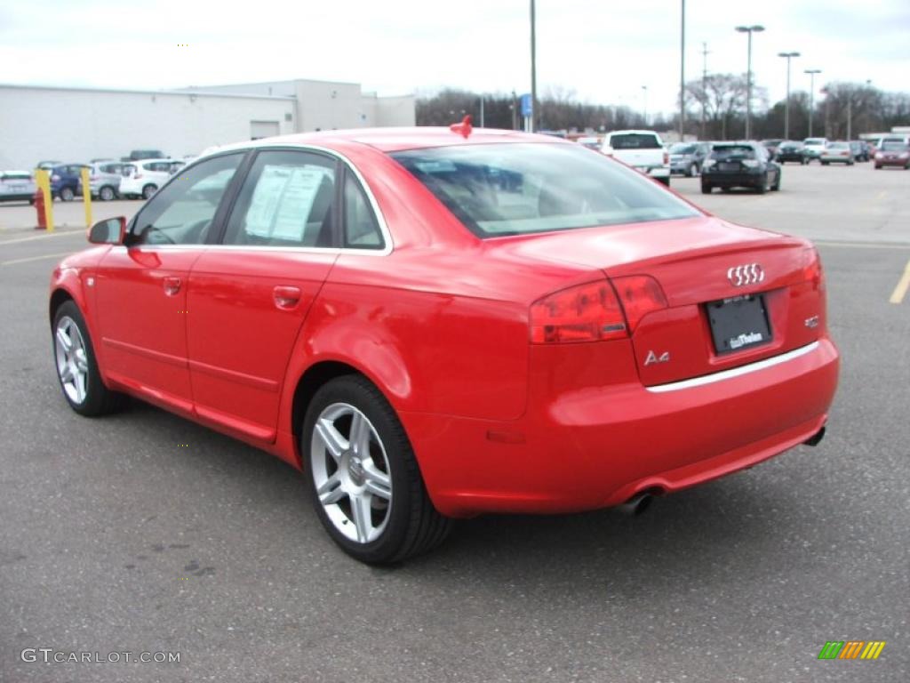 2008 A4 2.0T quattro S-Line Sedan - Brilliant Red / Beige photo #4