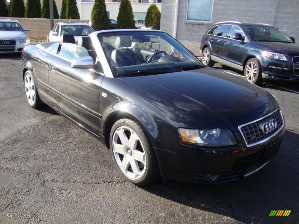 Brilliant Black 2005 Audi S4 4.2 quattro Cabriolet Exterior Photo #41210819