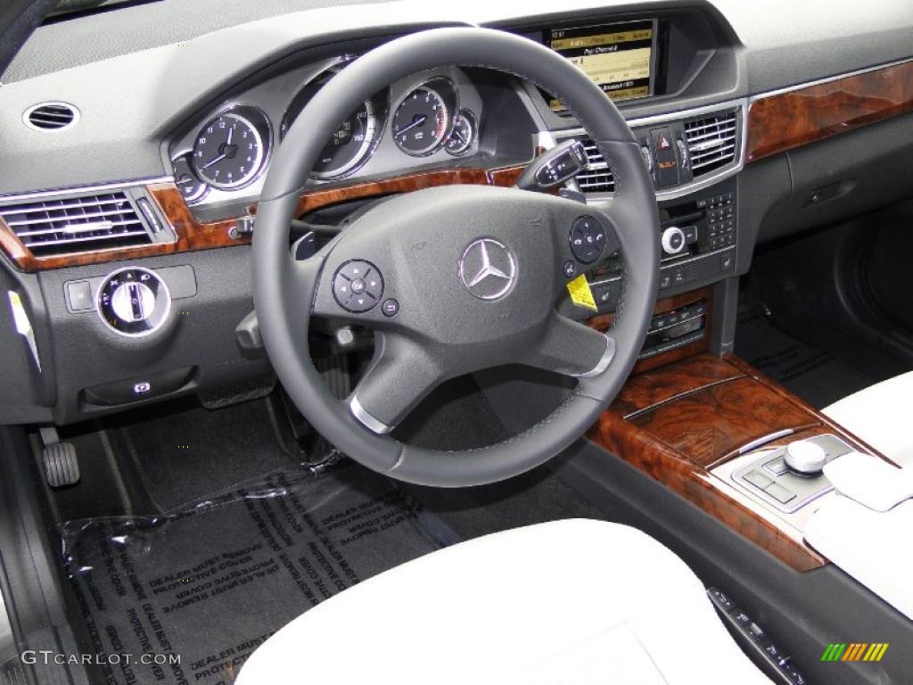 Ash/Black Interior 2011 Mercedes-Benz E 350 Sedan Photo #41213459