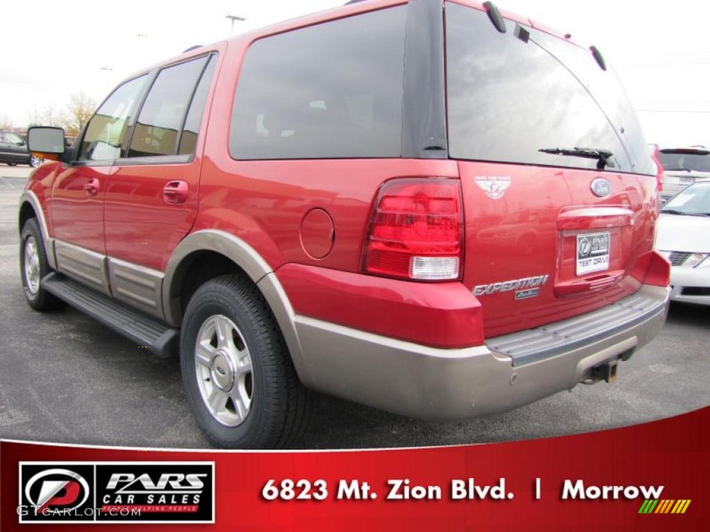 2003 Expedition Eddie Bauer - Laser Red Tinted Metallic / Medium Parchment photo #2