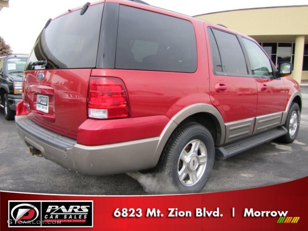 2003 Expedition Eddie Bauer - Laser Red Tinted Metallic / Medium Parchment photo #3
