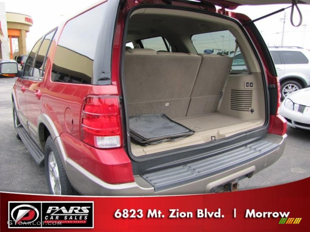 2003 Expedition Eddie Bauer - Laser Red Tinted Metallic / Medium Parchment photo #10
