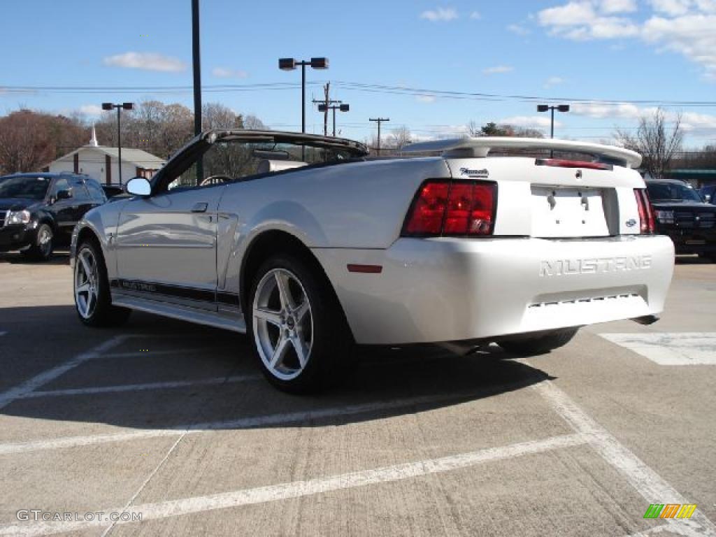 2002 Mustang V6 Convertible - Satin Silver Metallic / Medium Graphite photo #5