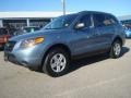 2009 Silver Blue Hyundai Santa Fe GLS  photo #2