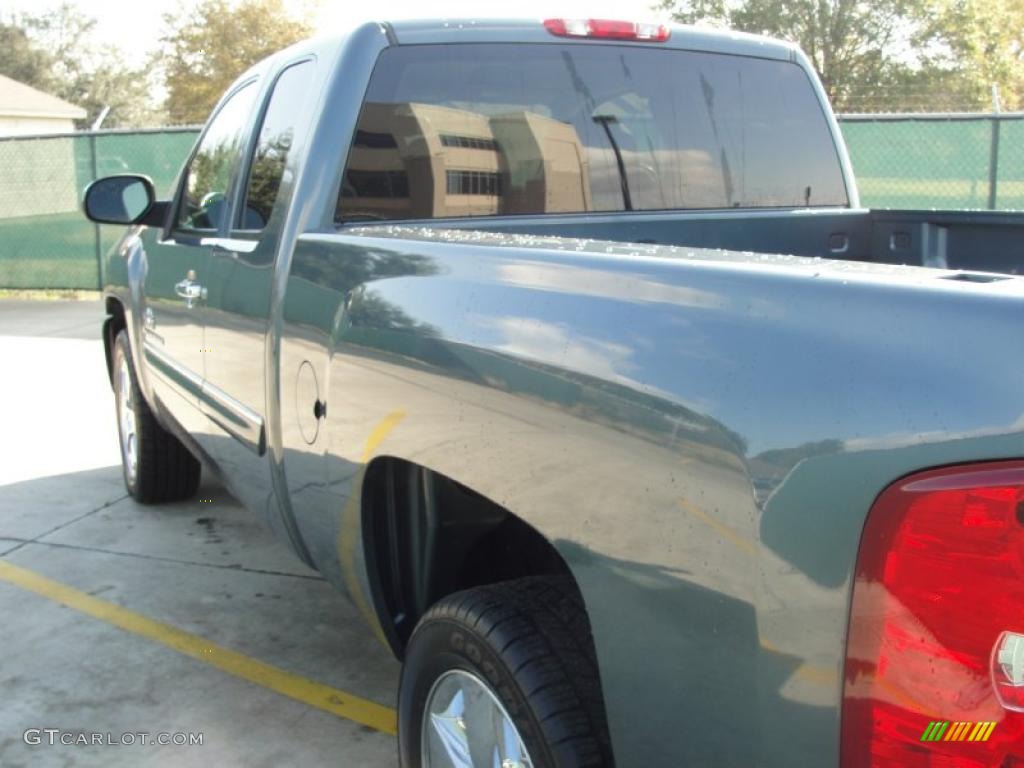 2009 Silverado 1500 LT Extended Cab - Blue Granite Metallic / Ebony photo #5