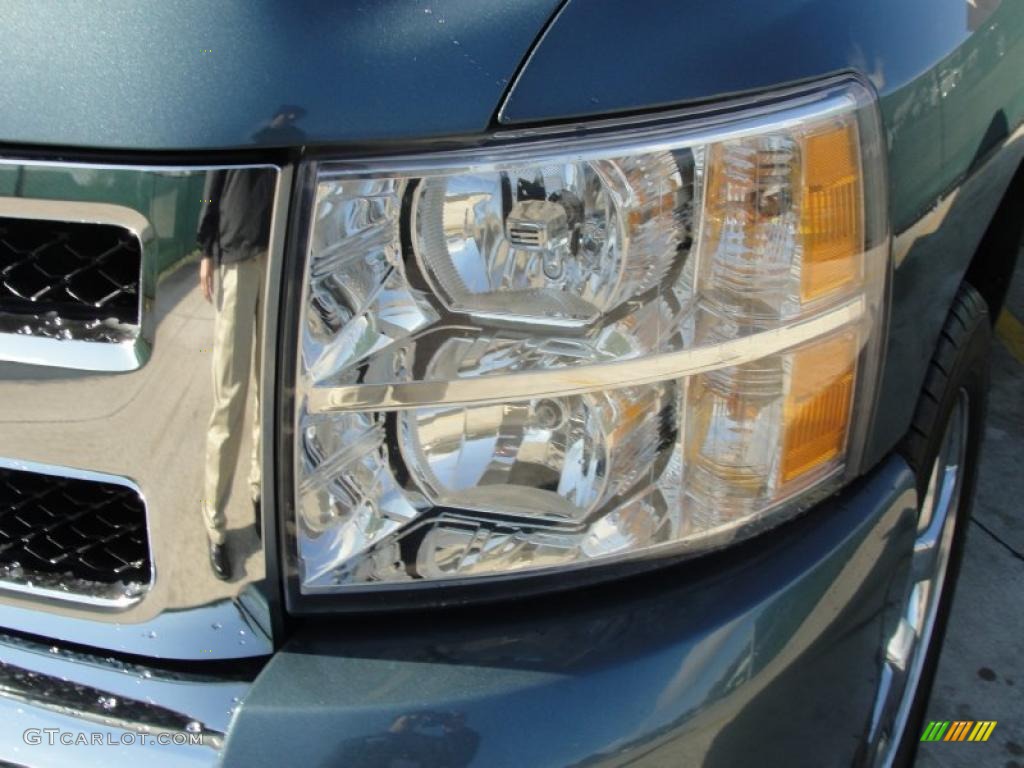2009 Silverado 1500 LT Extended Cab - Blue Granite Metallic / Ebony photo #10