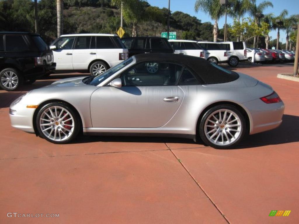 Arctic Silver Metallic 2008 Porsche 911 Carrera 4S Cabriolet Exterior Photo #41221507