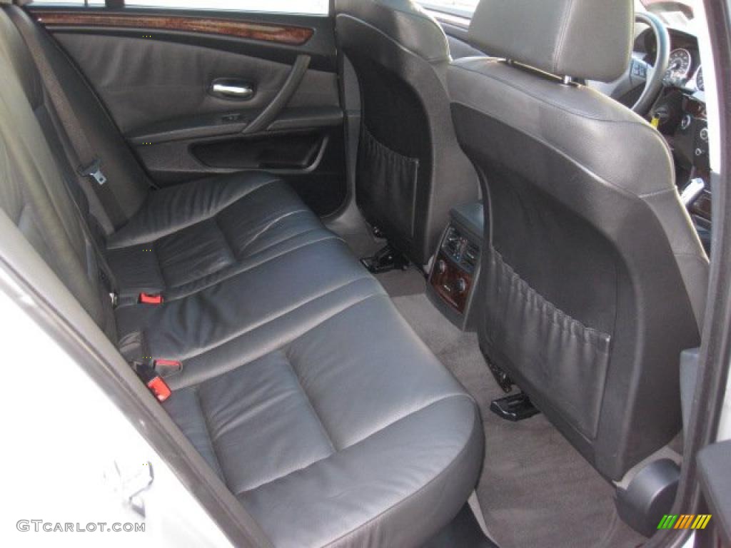 Black Dakota Leather Interior 2008 BMW 5 Series 535xi Sports Wagon Photo #41222079