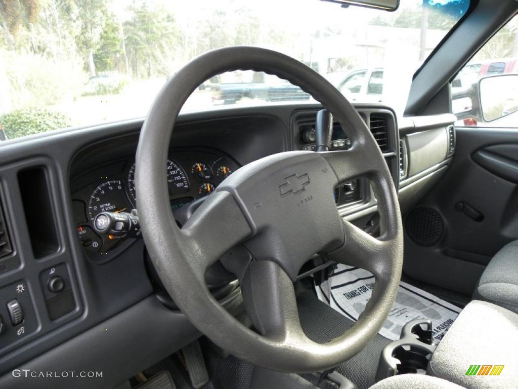2004 Chevrolet Silverado 2500HD Regular Cab 4x4 Dark Charcoal Steering Wheel Photo #41223175