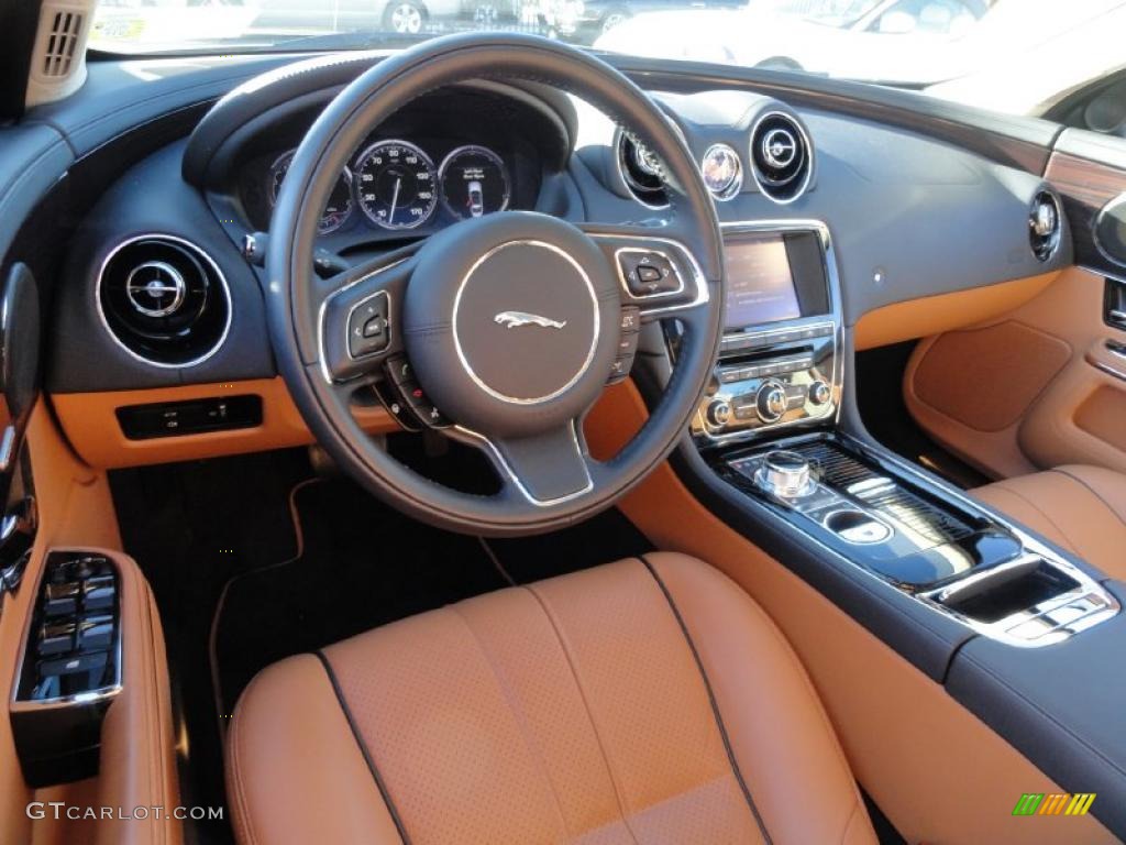 London Tan/Navy Blue Interior 2011 Jaguar XJ XJ Supercharged Photo #41223927